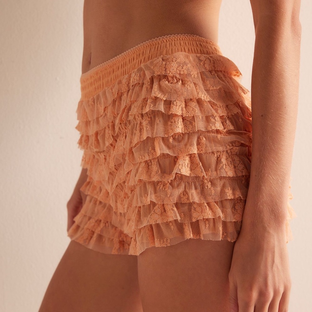 Free People Feeling For Lace Shorties in Sunset Star
